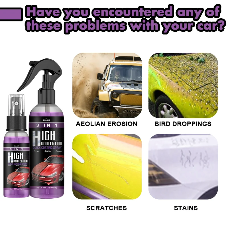 

3 In 1 Car Ceramic Nano Coating Liquid Coating Nano Crystal Hydrophobic Layer Polishing Paint Agent Car Polish Nanos Coatings