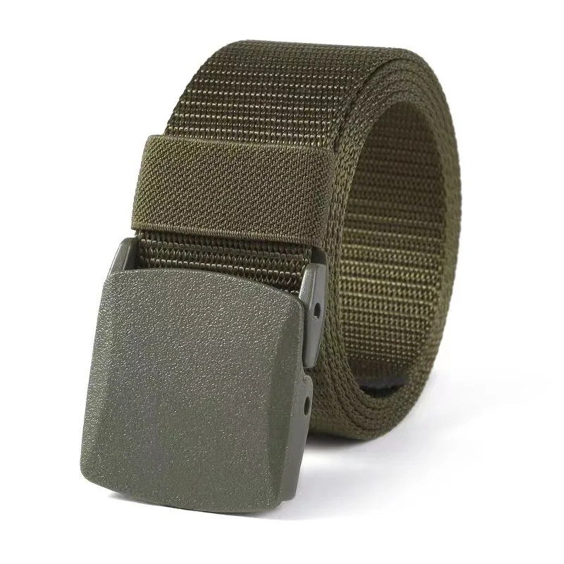 Portable Outdoor Tactical Belt-Canvas & Nylon Metal-Free Hypoallergenic Suitable for Students Military Training &Security Checks view 2