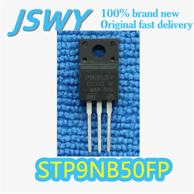 

(5/50 pieces) STP9NB50FP Original Silk-Printed P9NB50FP TO-220 Package N-Channel MOSFET 500V/4.9A 0.85Ω@10V Electronics