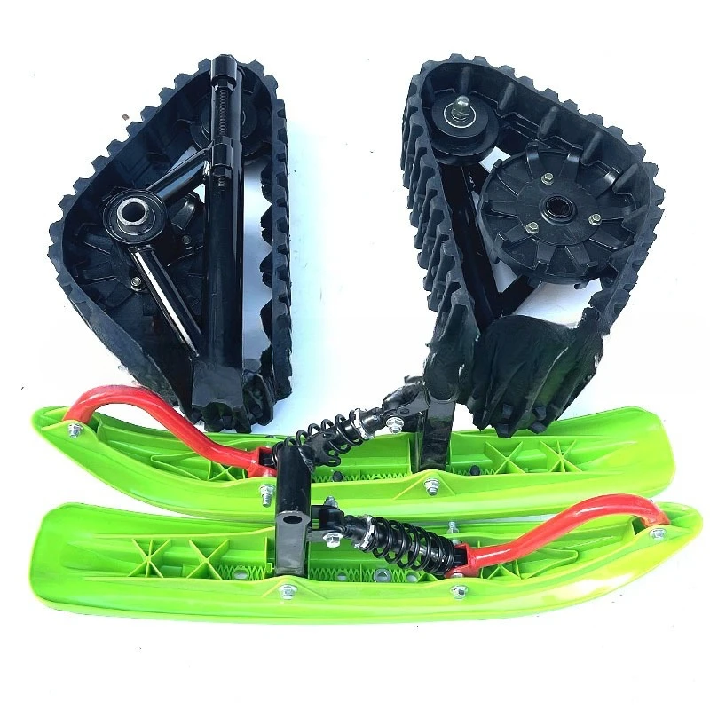 DIY homemade four-wheel kart accessories, beach car modified snow sled car thickened triangular tracks