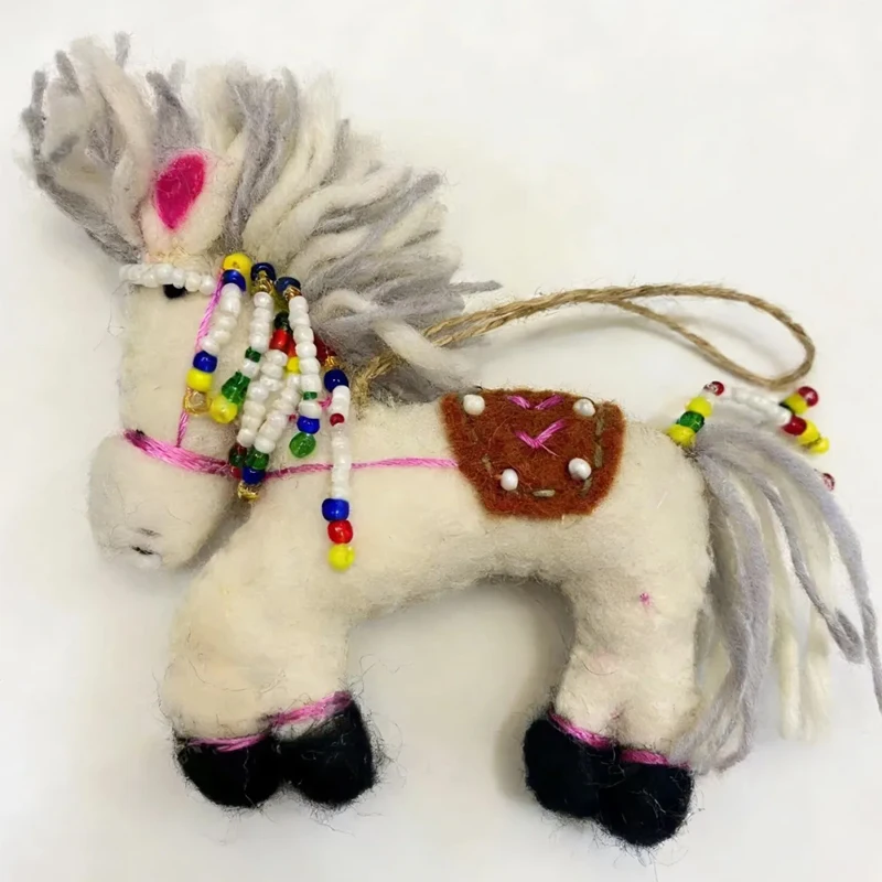 

Nepal Hand Woven Adorable Wool Felt Keychain Creativity Wool Felt Backpack Decorations Car Key Holder Accessories