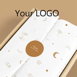 Papel de regalo con logotipo personalizado impreso, envoltura de tejido fino, envoltura de ropa