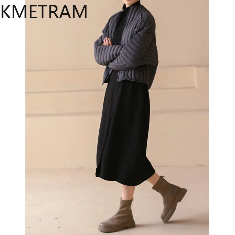 KMETRAM White Goose Down Coats High Quality New in Outwears Lightweight Puffer Jacket Winter Clothes Women 2024 Пуховик Женский