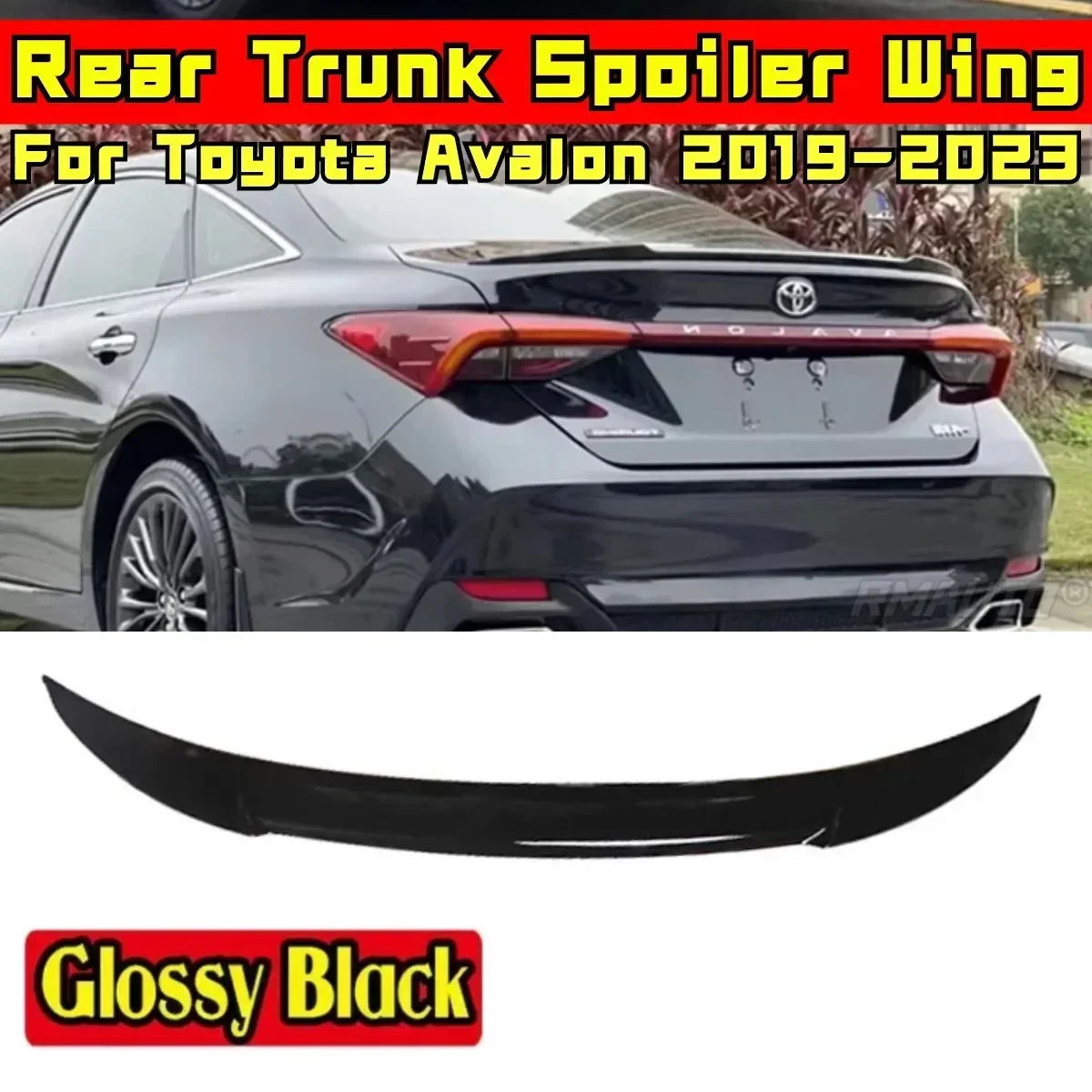 Car Rear Trunk Spoiler Body Kit ABS Plastic Car Rear Spoiler Wing For Toyota Avalon 2019 2020 2021 2022 2023 Car Accessories