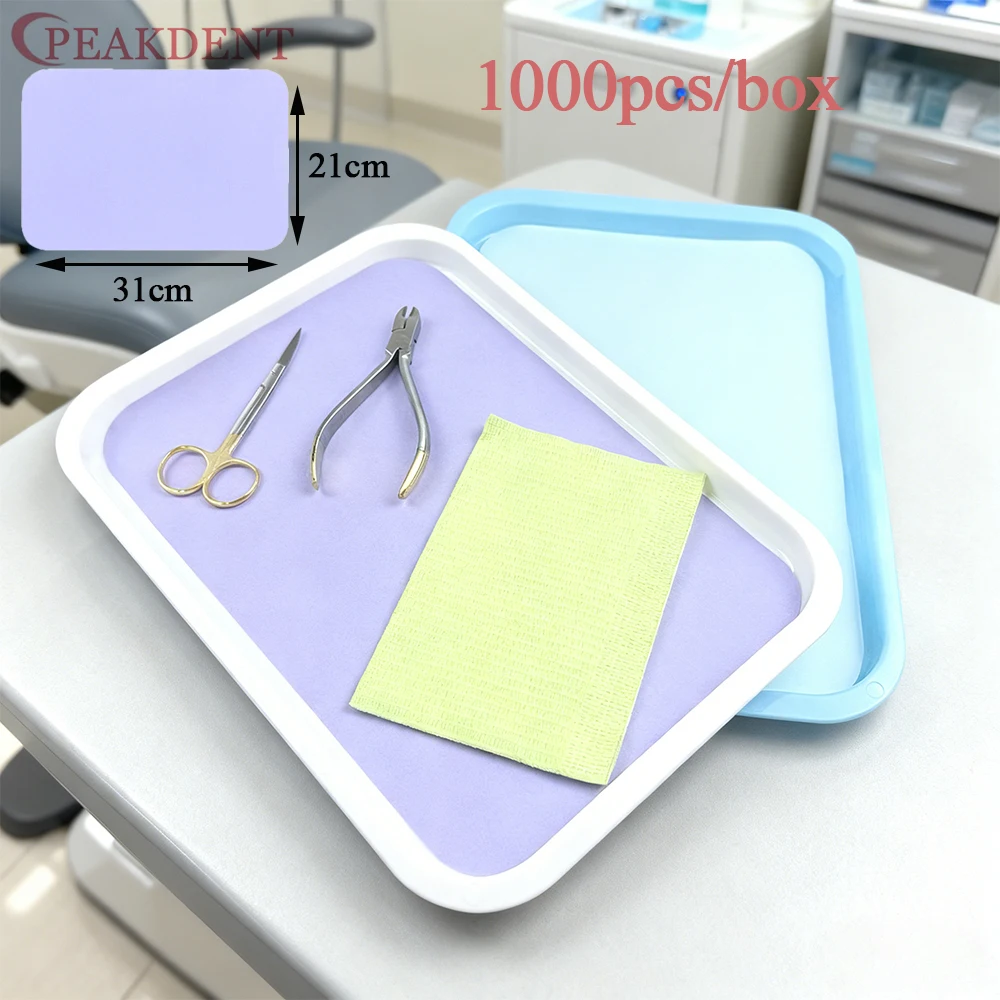 

1000 шт./кор. Одноразовые стоматологические салфетки-накладки для инструментальных лотков, стерильные, для хирургических и стоматологических процедур