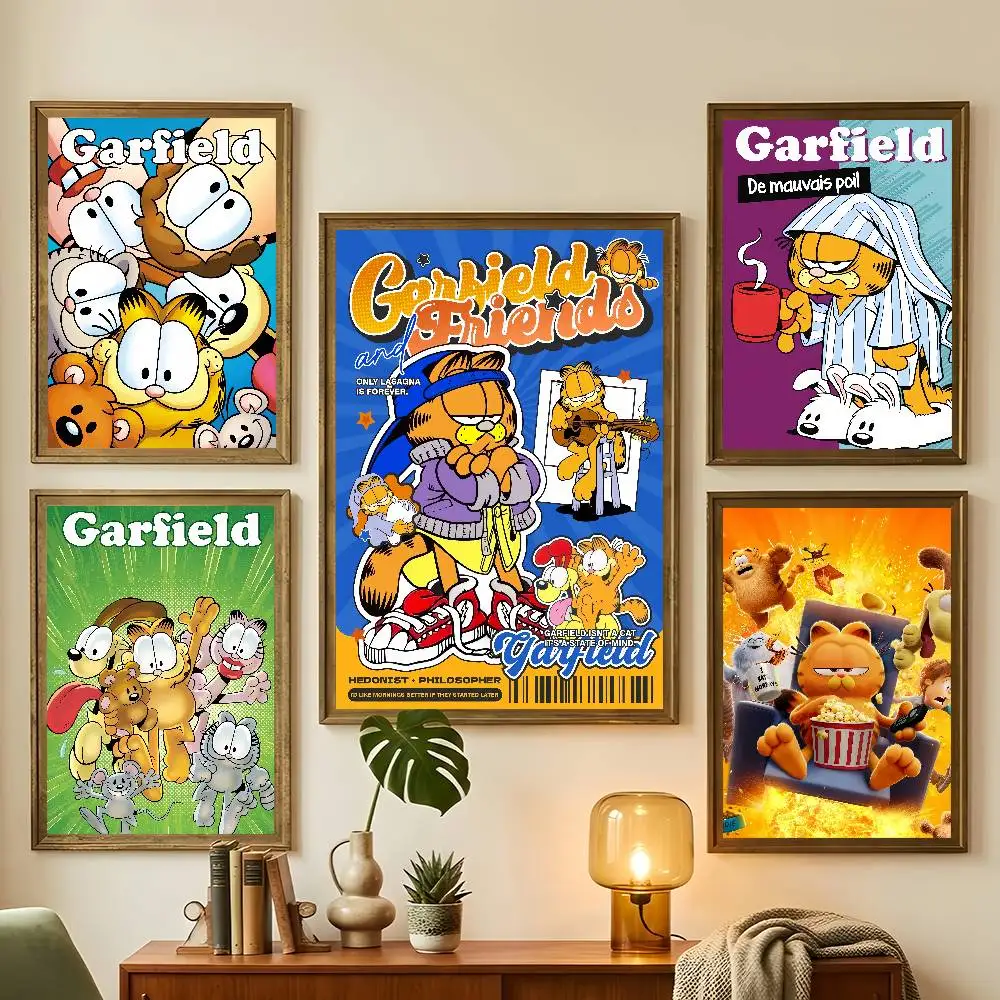 Cartoon-Anime-Poster für Wohnzimmer, Schlafzimmer, Bar, Cafés, Wanddekoration, G-Garfields Katze, Geschenke