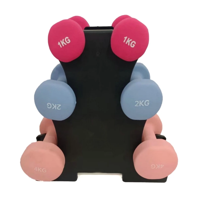 Small Dumbbell Rack 3Tiers Plastic Weights Dumbbell Storage Stand Compact Weight Holder for Homes Gym Exercise