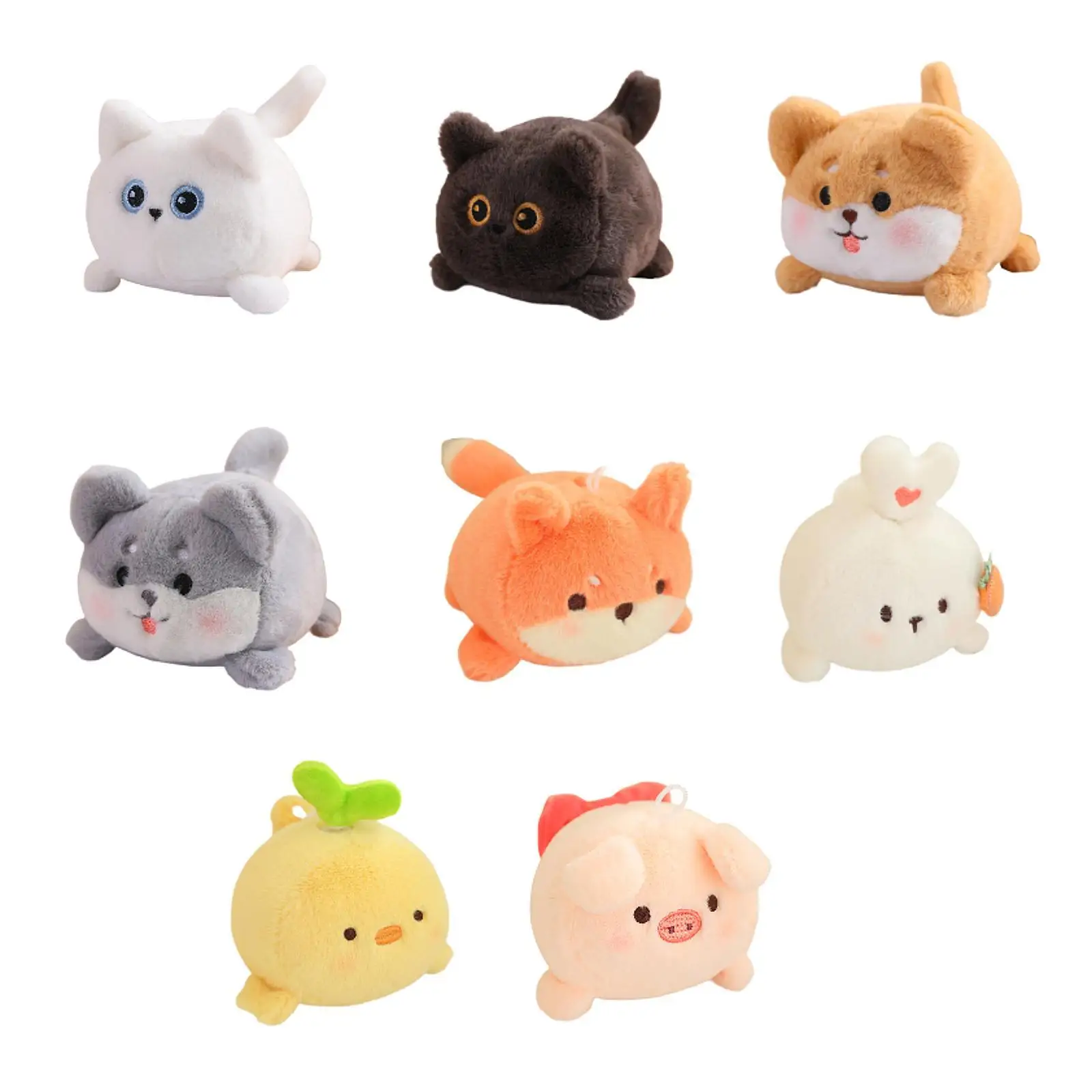 Plush toy with rotation of the tailing tail, Pluhese doll interactive cartoon,