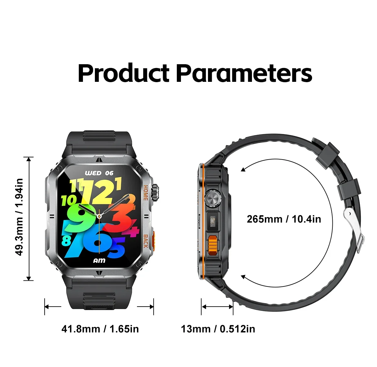 Умные часы Oukitel WP61 Ultra, WP61 Plus, WP62, WP60, WP55, WP53, WP300, WP61 для мужчин с LED-фонариком, Bluetooth-вызовами и спортивными функциями