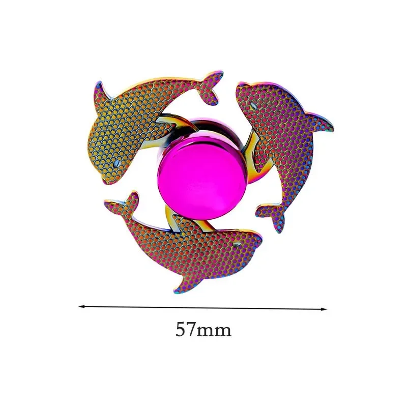新しいカラフルなレインボー合金指先ジャイロ減圧創造性指スピナー手そわそわ小さなおもちゃ