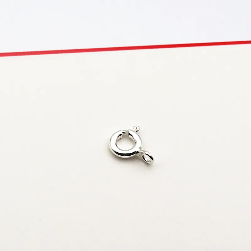 Solid 925 Sterling Silver Clasps with Open Jump Ring Attached 6 7 8mm Spring Ring for Necklace Bracelet DIY Jewelry  Accessories