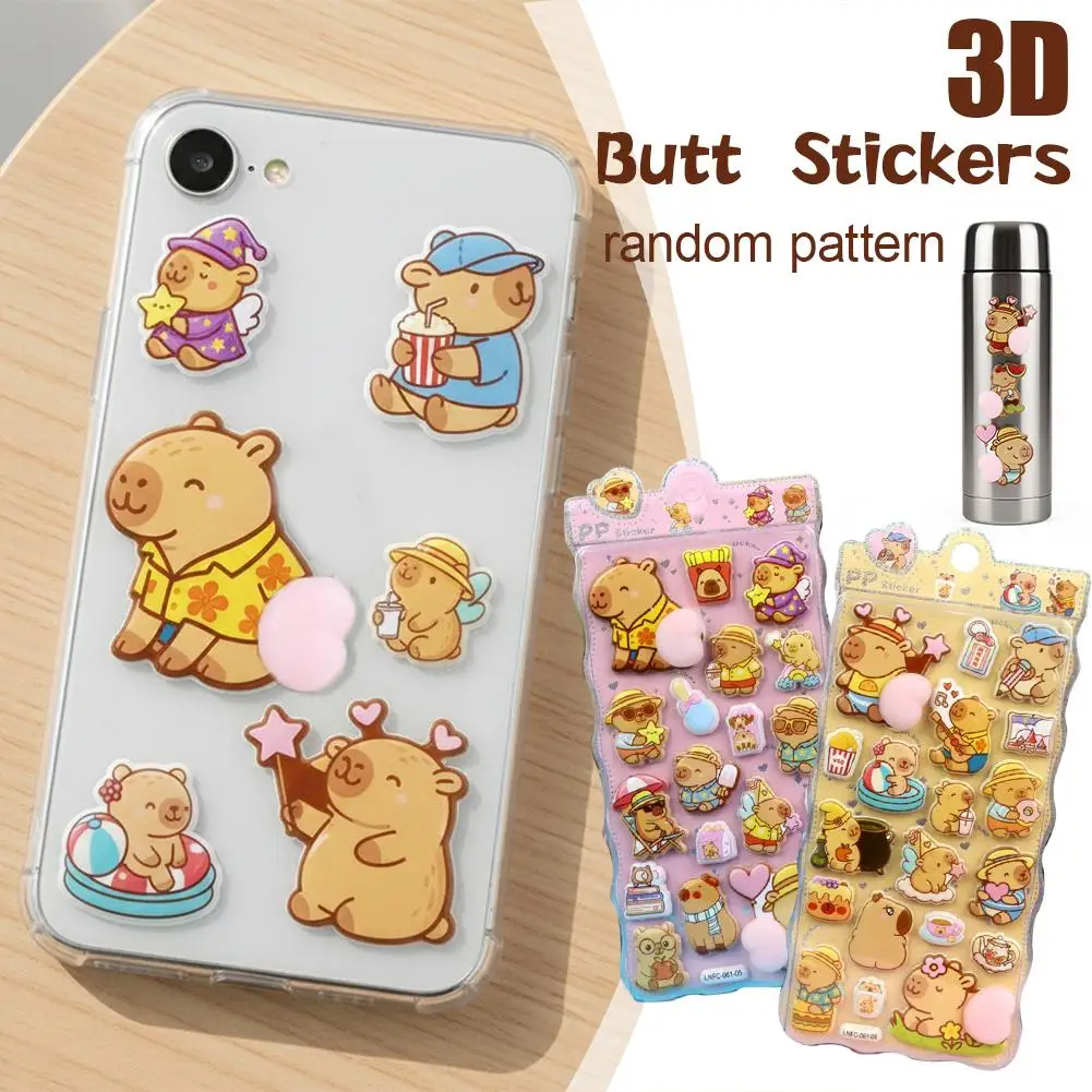 

Kawaii Tamagotchi Stickers Cartoon Creative Phone Case Decals, PVC Stickers for Laptop Tablet Hand Account Gift 3D Butt Stickers