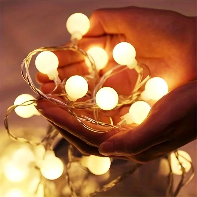 1.5M/3M/6M Ball Led String Light Fairy Lights Battery Operated String Lamp For Home Garden Party Christmas  Decoration