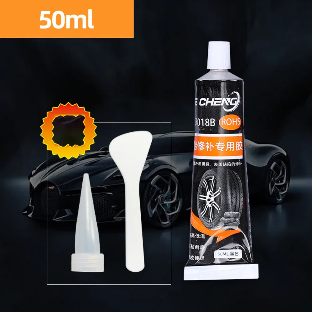 Nueva pegamento para reparación de neumáticos resistente al desgaste, sellador líquido no corrosivo de alta dureza, pegamento adhesivo de goma fuerte negro profesional