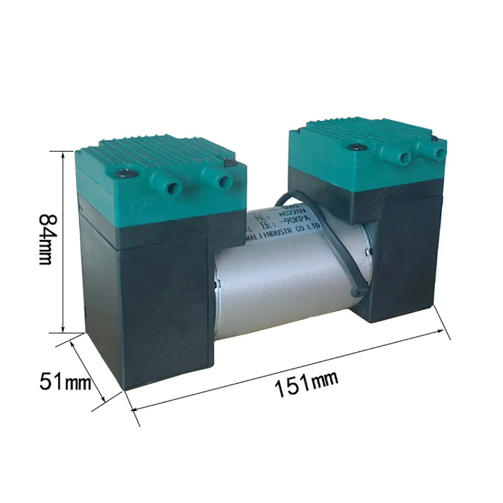 Imagem -05 - Micro Bomba de Vácuo Bomba Elétrica Silenciosa Pequena Bomba de ar Cabeças Duplas Bomba Diafragma 20l Min Sy020 12v 24v 220v