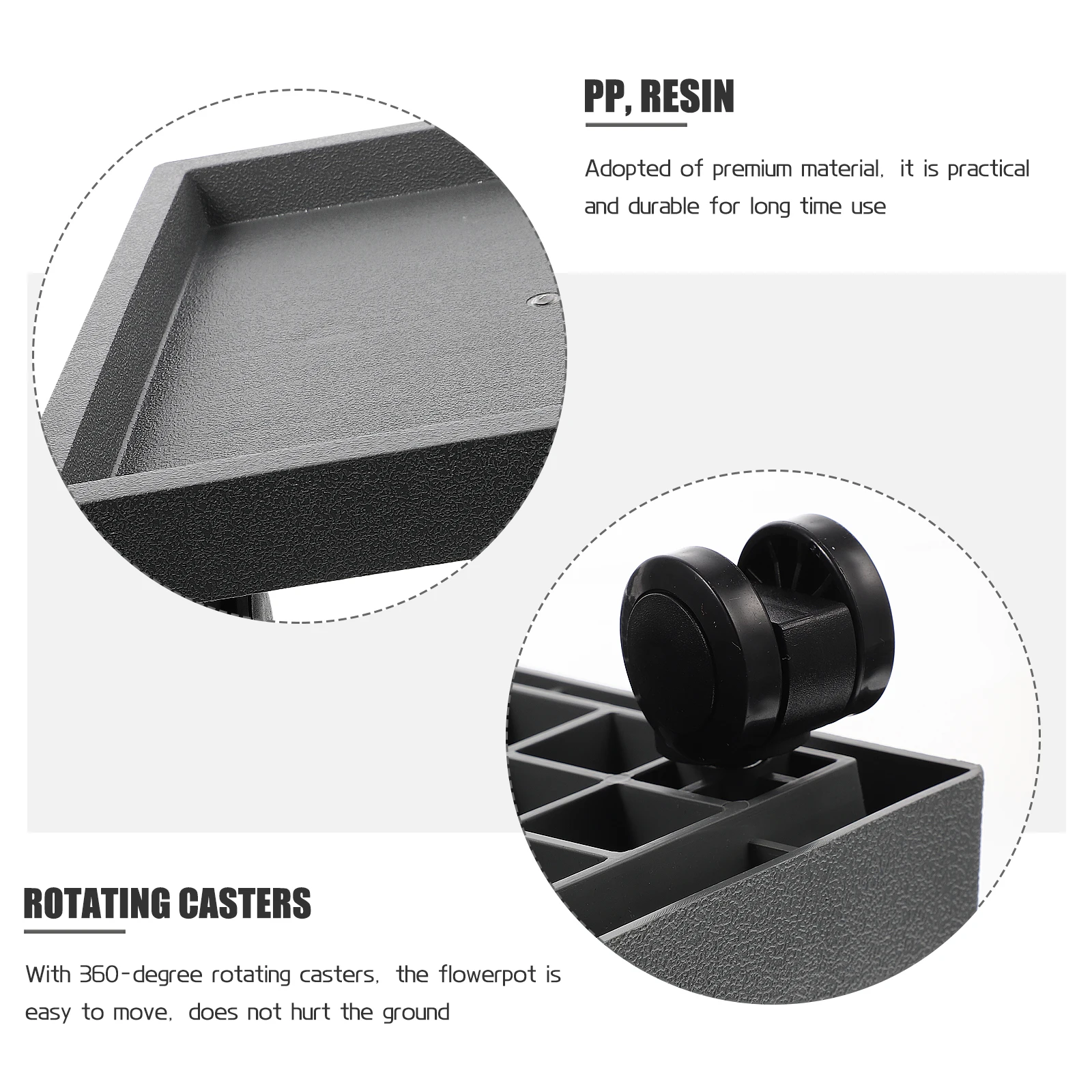 

Rolling Plant Base with Wheels Durable Plastic Flowerpot Tray No Floor Damage Indoor Outdoor Plant Flowerpot Dolly