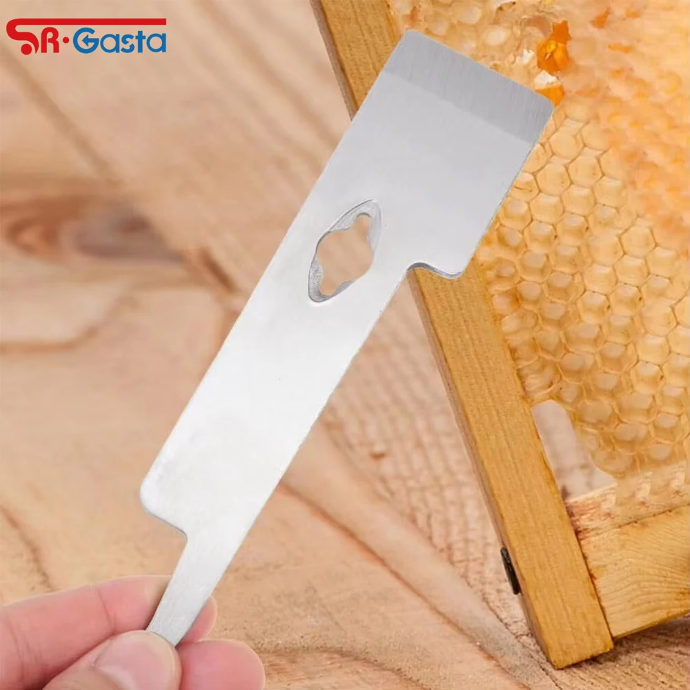 2Pcs Stainless Steel Hive Tool Honey Scraper Shovel Extraction Cutting Hive Scraper Frame Lifter Cleaning Equipment