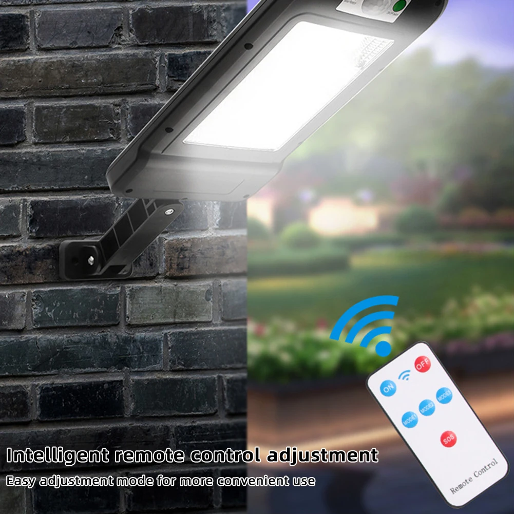 

Waterproof Solar LED Street Light, PIR Motion Sensor, Smart Remote Control Lamp,Outdoor Garden Security Wall Light,1200W,160 COB