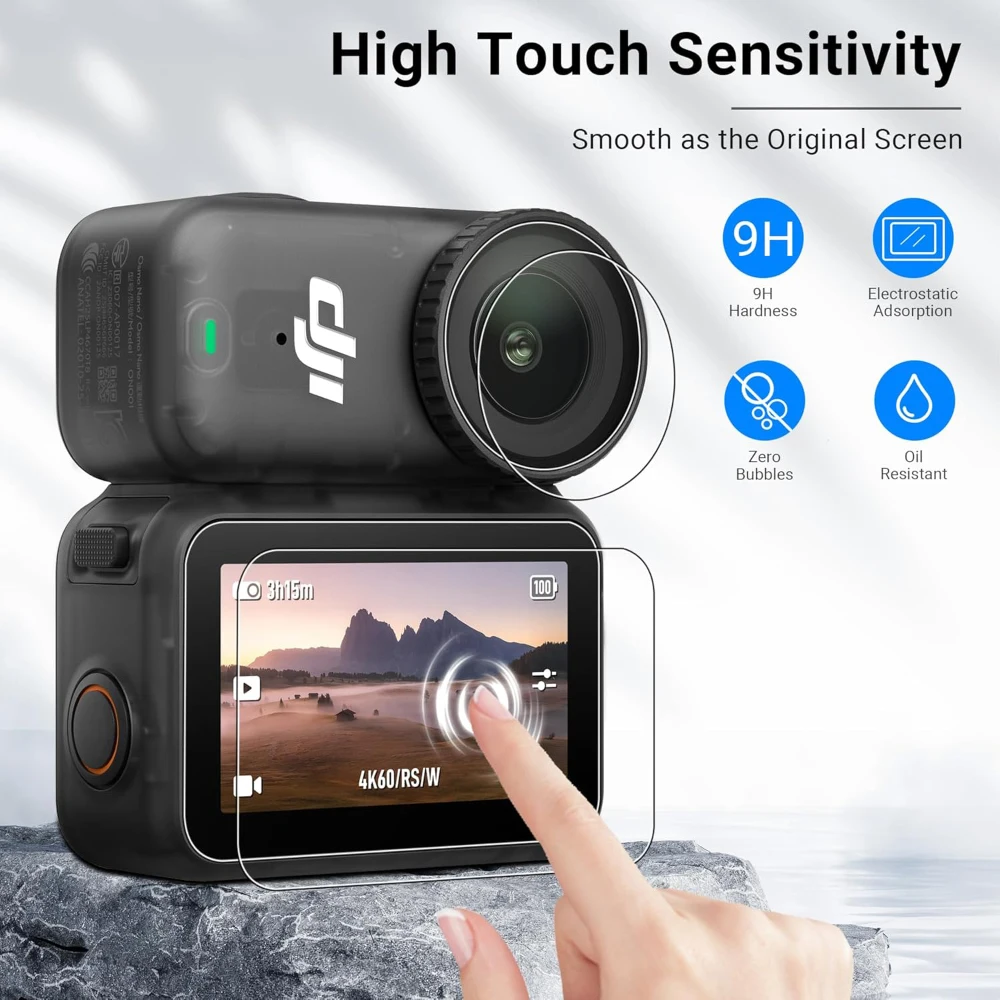 For DJI Osmo Nano Screen Protector Tempered Glass Film Lens Cover Cap Bag Case for DJI Nano Accessories