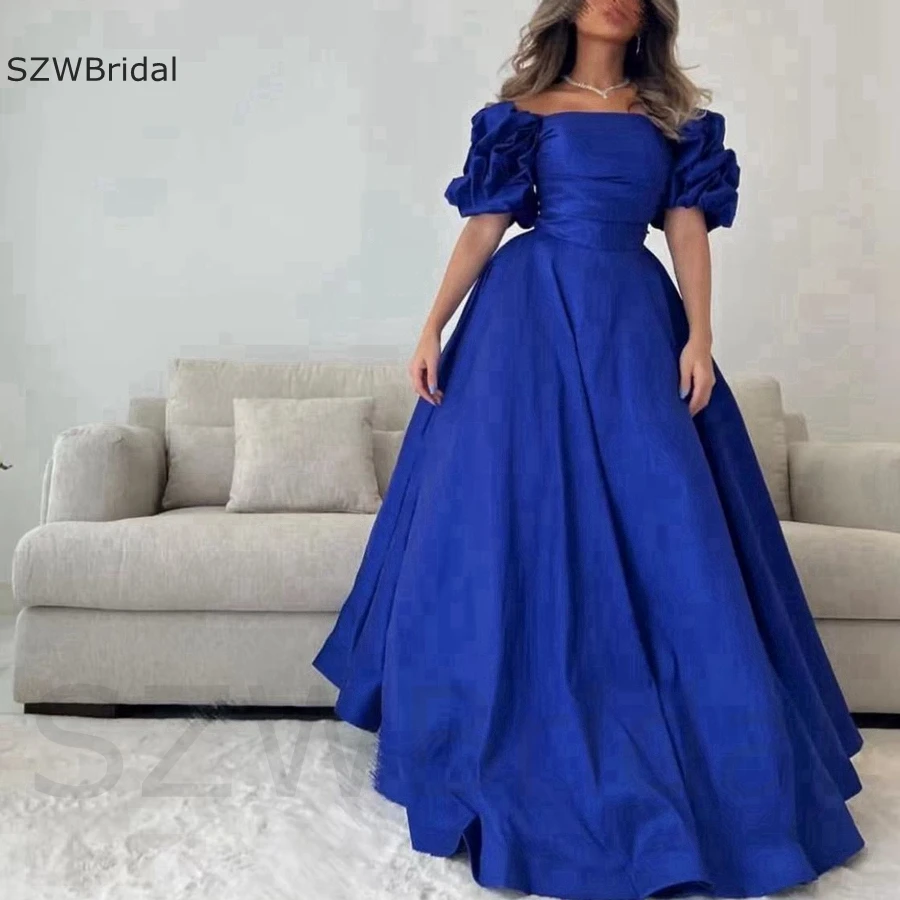 Robe de Soirée Éducative sur Mesure pour Femme Musulmane, Tenue Éducative, Couleur Bleu Royal, Dubaï