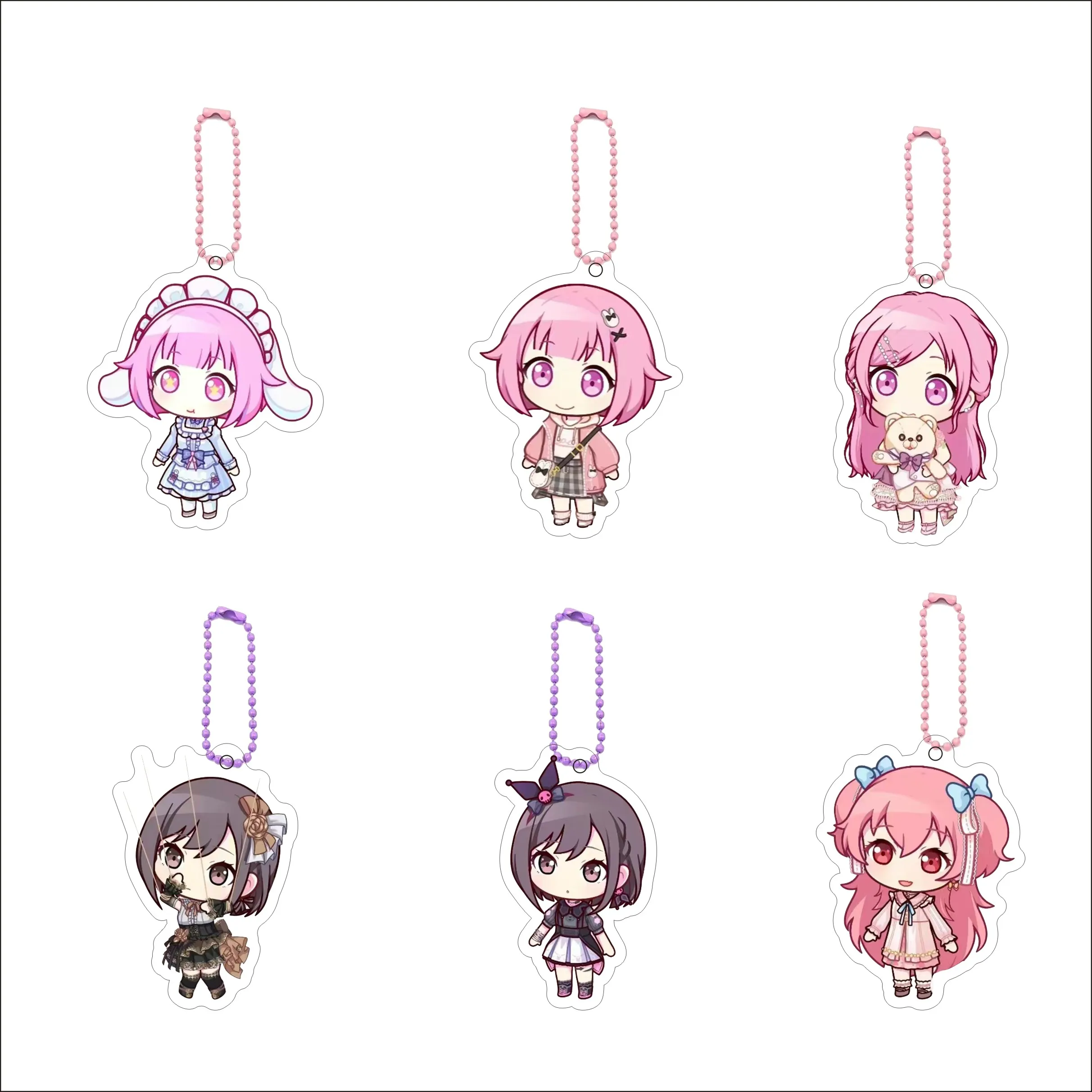 Otori Emu keychain man anime key chain women key ring chain for pants kids pendant key holder Acrylic brelok Asahina Mafuyu