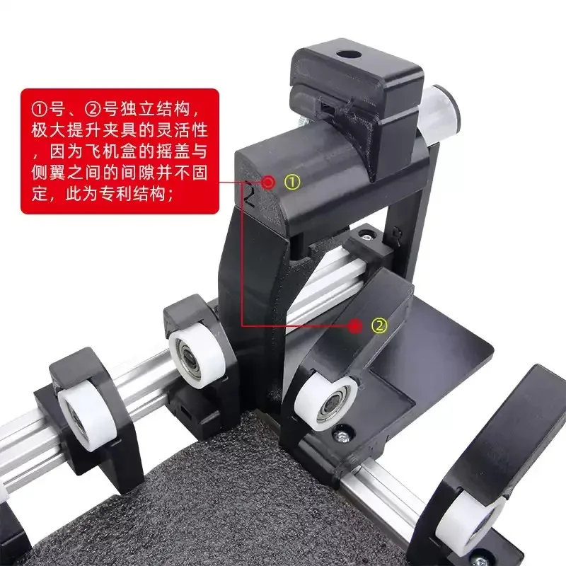 Manual Box Folding Fixture with Adjustable Dimensions, Assistant Tool for Airplane Carton Folding and Packing Machine Setup