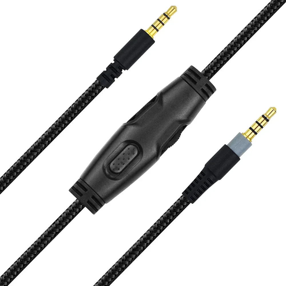 Substituição de cabo aux trançado de nylon, cabo de extensão para dell alienware aw310h aw510h aw720h aw988, fones de ouvido para jogos