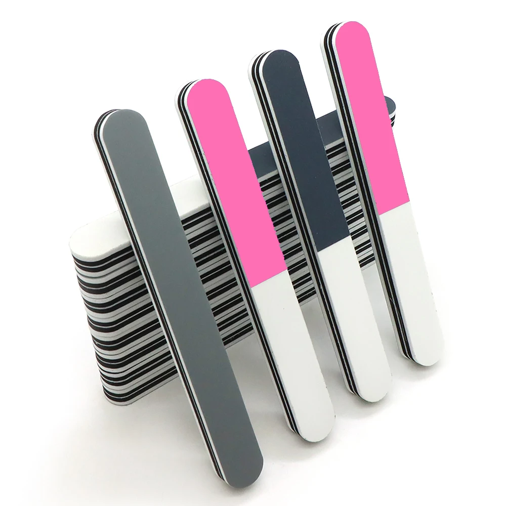 10 pz/lotto Ispessito Lucidatura Del Chiodo Striscia di Spugna 3-Lato Lucidatura Blocco Strumenti di Cura Del Manicure Gel UV Lucidatore Lima Per Unghie Professionale