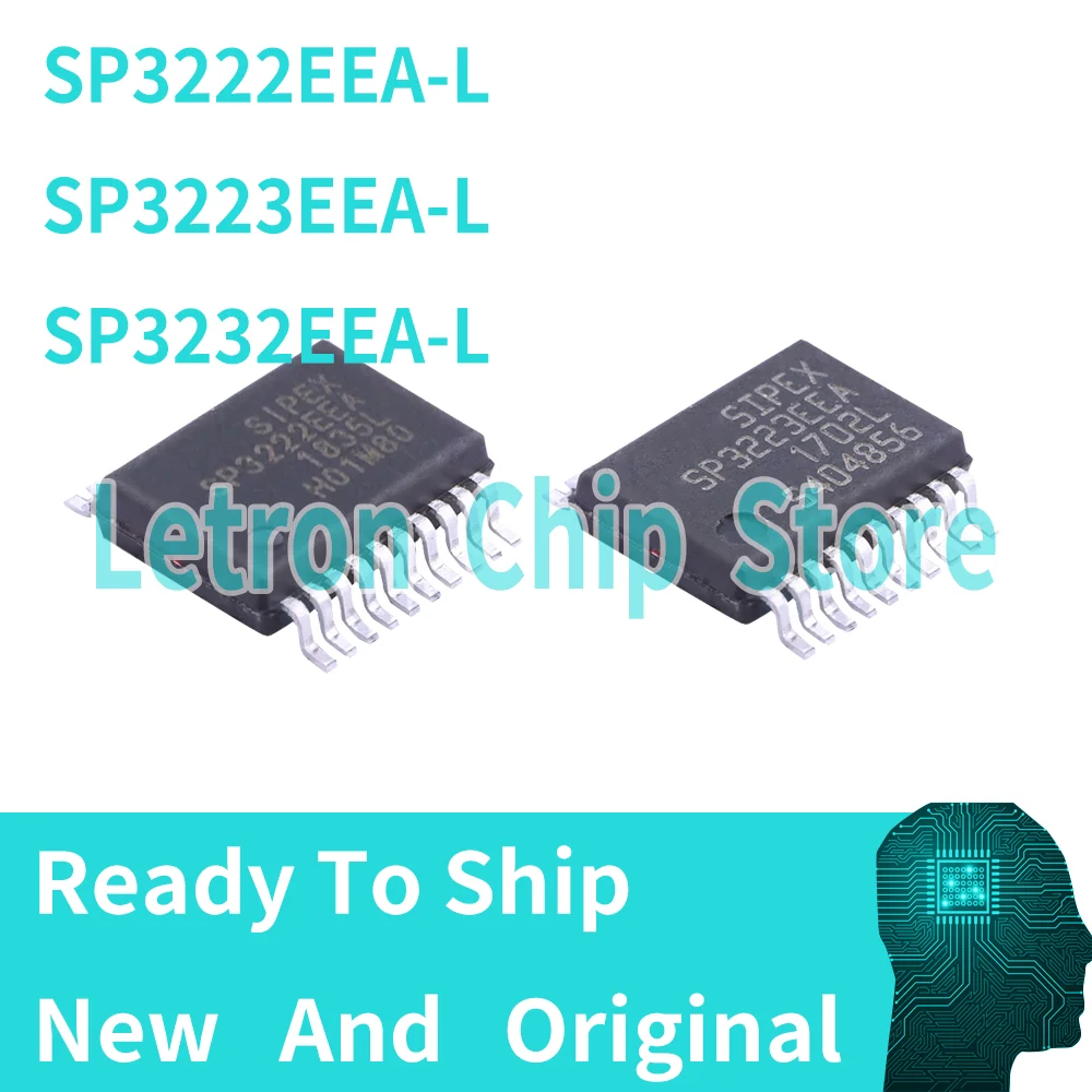 10PCS New And Original Chip SP3222EEA-L SP3223EEA-L SP3232EEA-L SP3222EEA-L/TR  3.0V to 5.5V RS-232 Transceivers