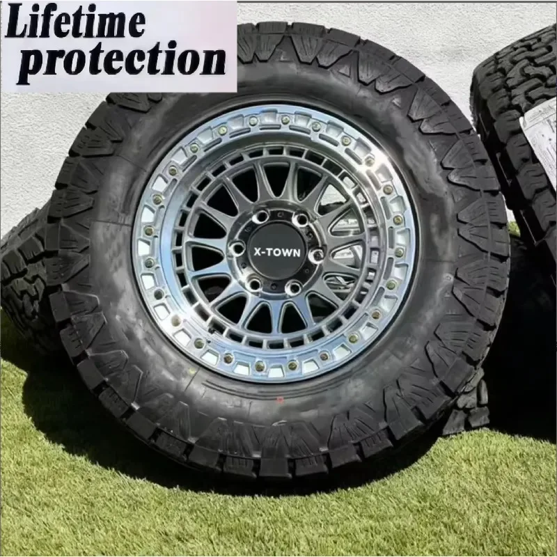 Hot Sale Silver 8x170 8x180 6x135 6x139.7 8x6.5 Forged Racing Rim Custom Beadlock Truck Wheels Deep Concave Off Road Forged 4