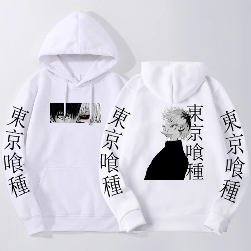 Tokyo Ghoul Anime Hoodie Pullovers Sweatshirts Ken Kaneki Graphic Printed Tops Casual Hip Hop Streetwear Sudadera Hombre