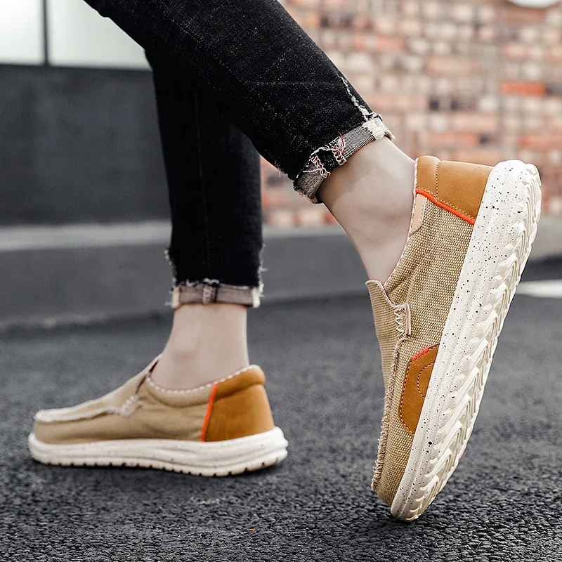 Gloednieuwe Zomer Herfst Sneakers Canvas Herenschoenen Ademend Heren Gevulkaniseerde Schoenen Zachte Casual Schoenen Antislip Heren Platte Schoenen