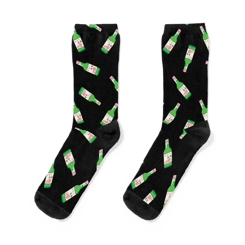 

Peach Soju Please in Korean (  ) - Cute soju lover Socks Climbing set sheer winter thermal Male Socks Women's