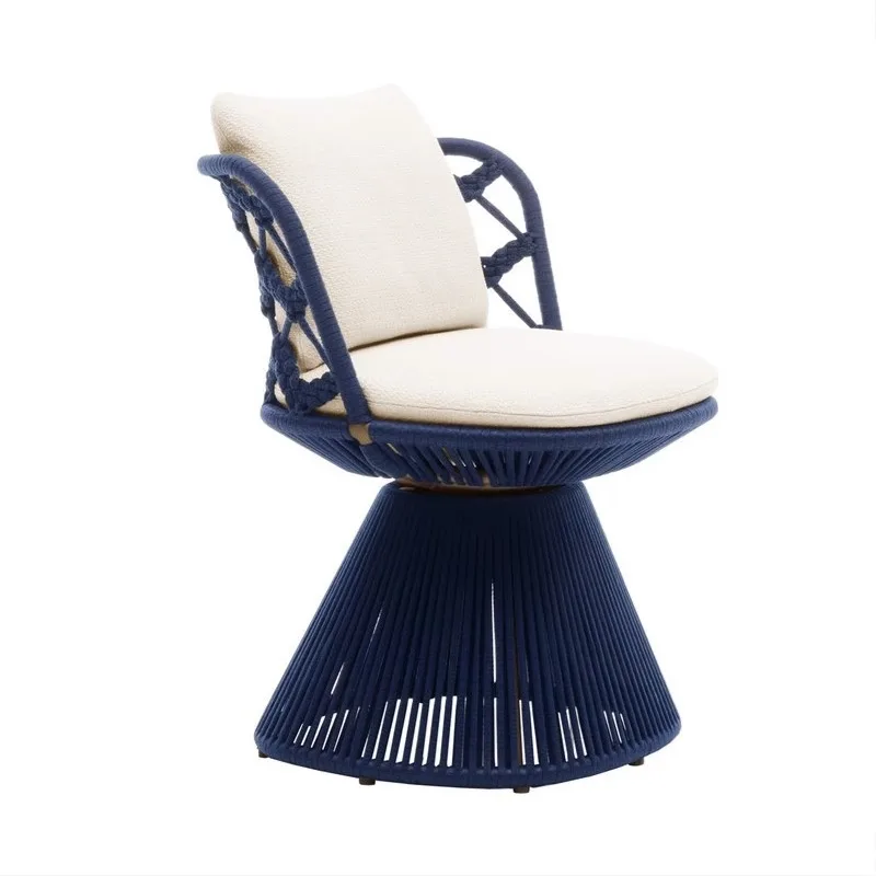 طاولة وكراسي من الخيزران للاستخدام الخارجي المبتكر مكونة من ثلاث قطع كرسي أريكة فردي لغرفة الشمس وأثاث ترفيهي من الخيزران #3