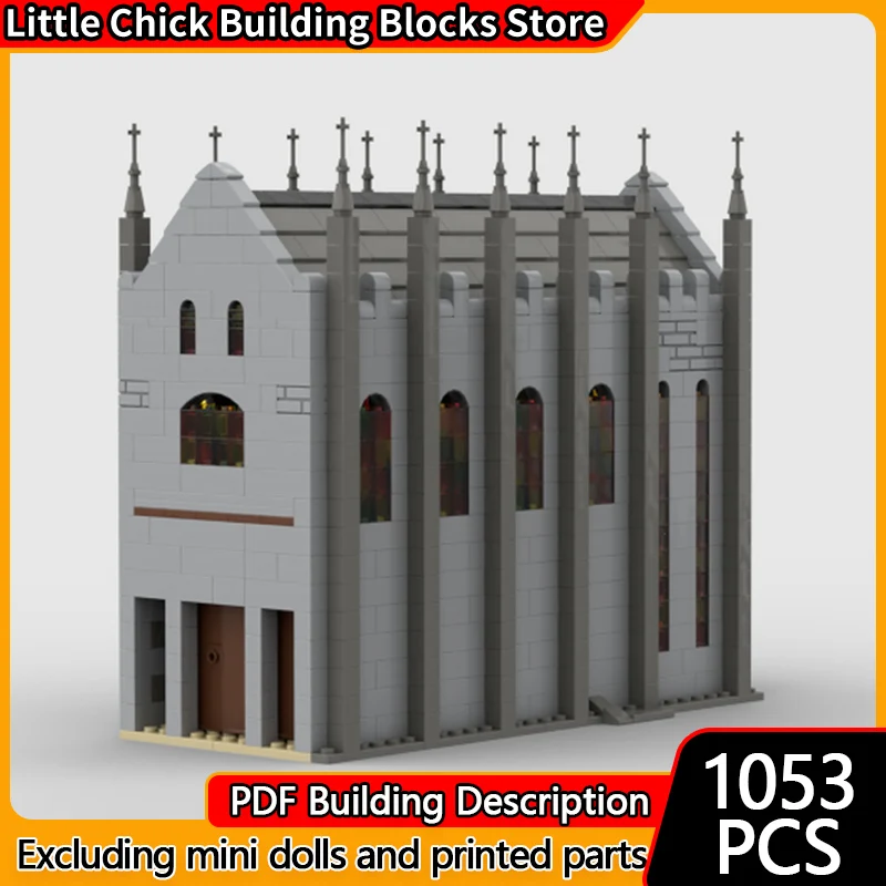 

City Street View Model MOC Building Bricks Castle Great Hall Modular Technology Children Holiday Gifts Assemble Toys Suit