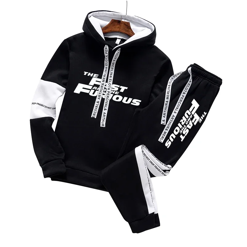 The Fast and the Furious Hoodies and Sweatpants Classic Men/Women Daily Casual Sports Jogging Suit Hooded Longsleeve Pullovers