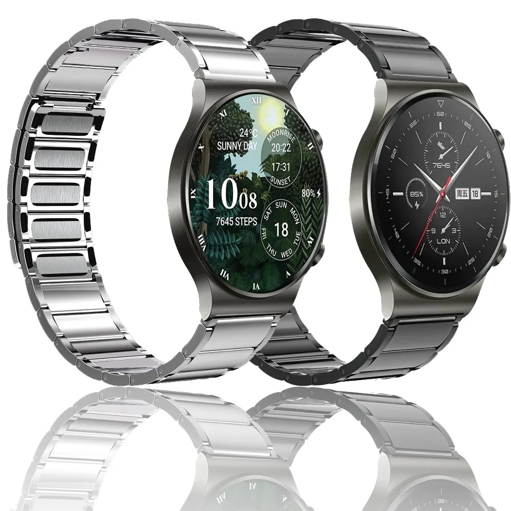 حزام معدني 22 ملم لساعة سامسونج 3/جير S3/ساعة هواوي GT5 46 ملم سوار مغناطيسي مريح من الفولاذ المقاوم للصدأ لساعة Amazfit GTR 3 Correa