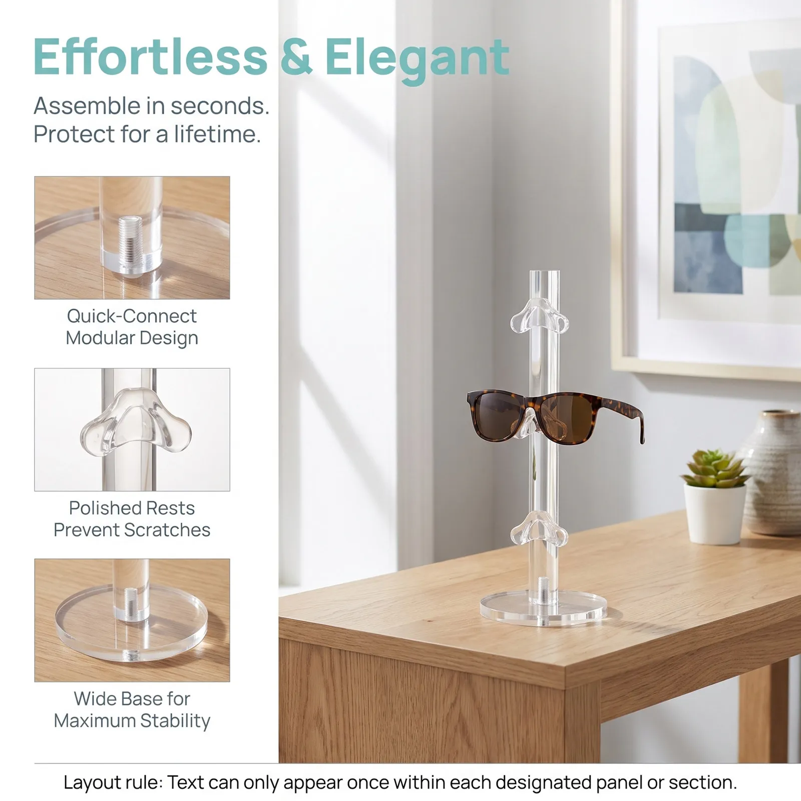 3-Tier Acrylic Sunglasses Display Rack Clear Eyeglasses Organizer Holder Stand Retail Store Display Eyewear Frame Riser 5