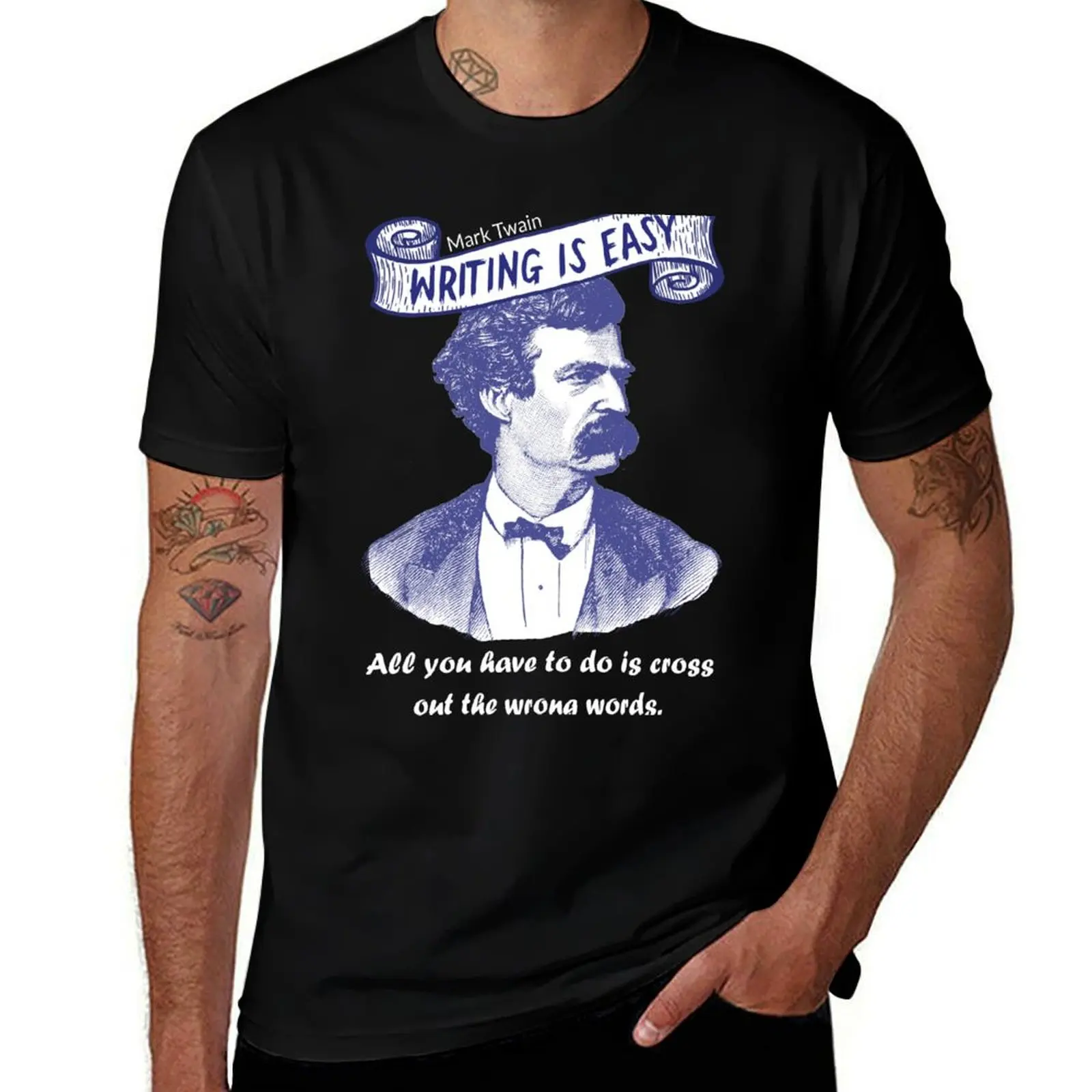 

Mark custom writers for shirt T-Shirt man summer print t funny inspiration shirt t literature quote Twain