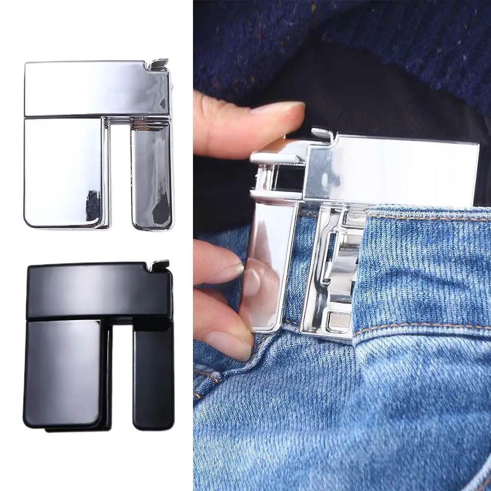 Belt Clip Lazy Tighten Folding Multi-Function Tightener Adjustment Buckle Clothing Sewing Waist Shrink Clip Waistband Clamps