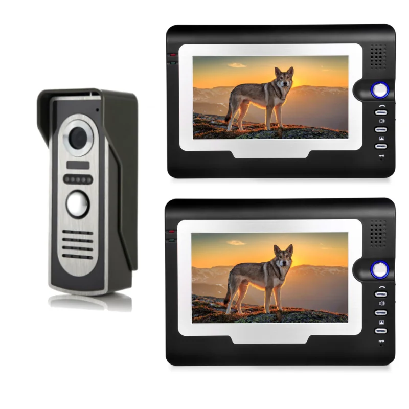 

7inch Video Intercom Door Entry System Video Doorbell Phone IR Night Vision Camera for Home Villa Building Apartment Security