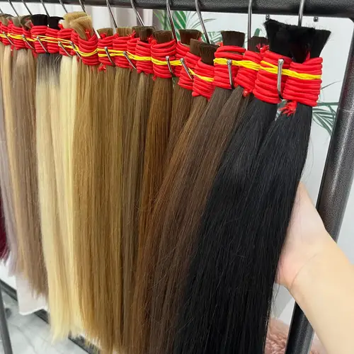 Imagen 2 del producto Sin trama cabello vietnamita virgen Remy cabello liso a granel cabello humano a granel 613 100% extensión de cabello Natural Real para Mega