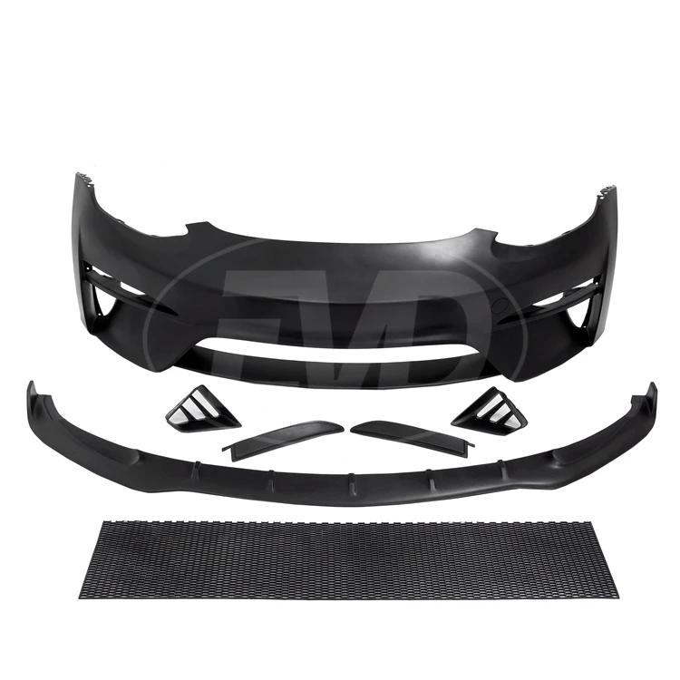 

ROBOT STYLE GLASS FIBER FRONT BUMPER WITH FRONT LIP for 2016-2019 TESLA MODEL 3