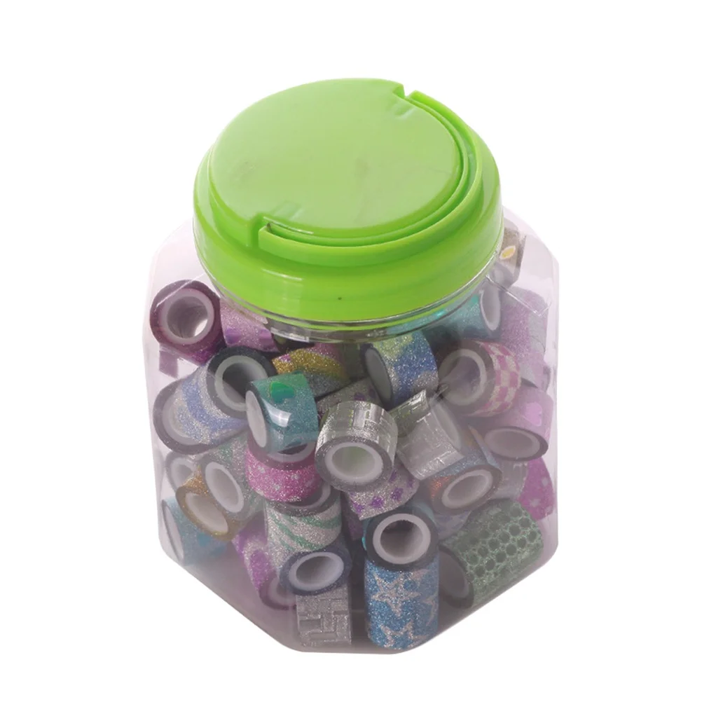 

90Pcs Glitter Tape Stickers Mini Adhesive Rolls for Daily Planner Scrapbook Album Book Marking Gift Packaging DIY Use