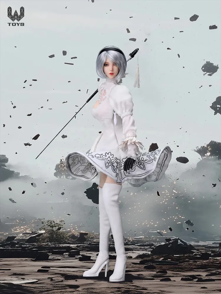 

W TOYS 1/6 женщина-солдат 2B Nier голова резьба комплект одежды модель игрушки аксессуары в наличии