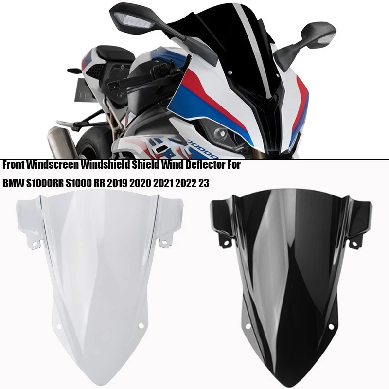 Motorcycle Parts Double Bubble Front Windscreen Windshield Shield Wind Deflector For BMW S1000RR S1000 RR 2019 2020 2021 2022 23