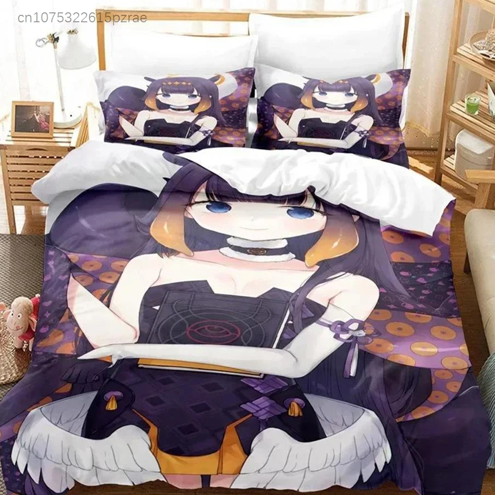 3D Print Hololive Ninomae Ina'nis Bedding Set Bedroom Soft Modern Bedspreads Comefortable Duvet Cover Quilt Cover And Pillowcase