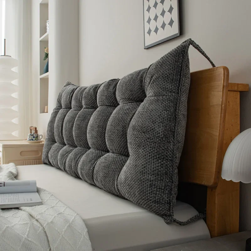 Solid Color Headboard Bolster Bed Sofa Large Backrest Waist Pillow Living Room Bay Window Tatami Decoration Soft Bag Cushion