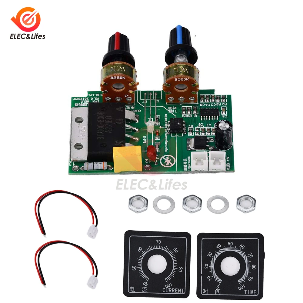 41A/100A Spot Welding Machine Control Board Welder AC 220V to 9V Transformer Controller Board Timing Current Time Current