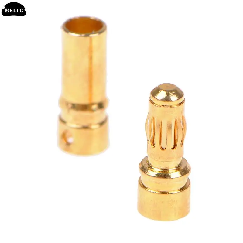 10pairs 3.5mm Gold-plated Bullet Banana Plug Connector For RC Motor Battery Male+Female Connector